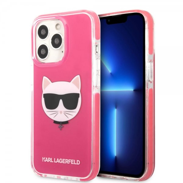 Karl Lagerfeld iPhone 13 Pro Max Deksel Choupette Fuchsia