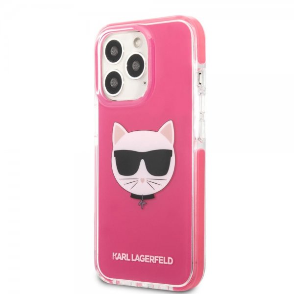Karl Lagerfeld iPhone 13 Pro Max Deksel Choupette Fuchsia