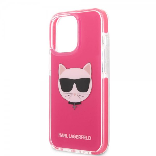 Karl Lagerfeld iPhone 13 Pro Max Deksel Choupette Fuchsia
