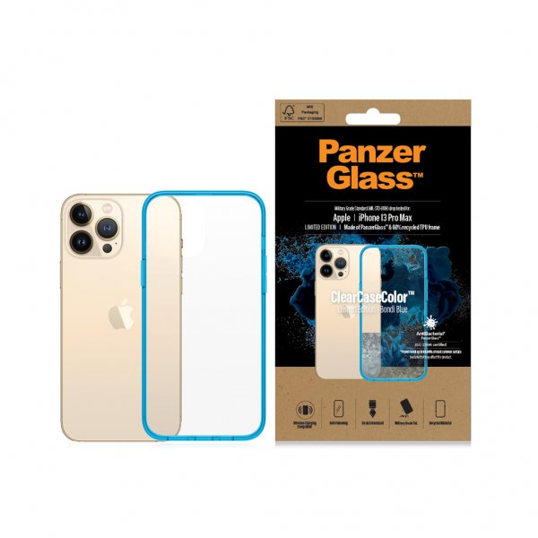 PanzerGlass iPhone 13 Pro Max Deksel ClearCase Color Bondi Blue