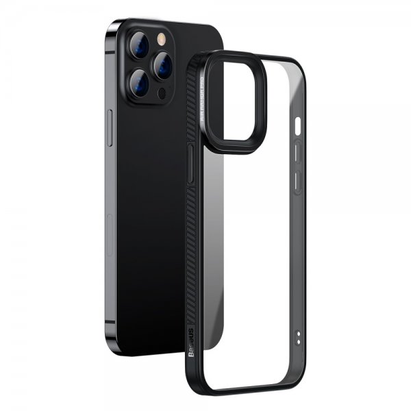 Baseus iPhone 13 Pro Max Deksel Crystal Series Svart