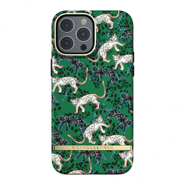Richmond & Finch iPhone 13 Pro Max Deksel Green Leopard