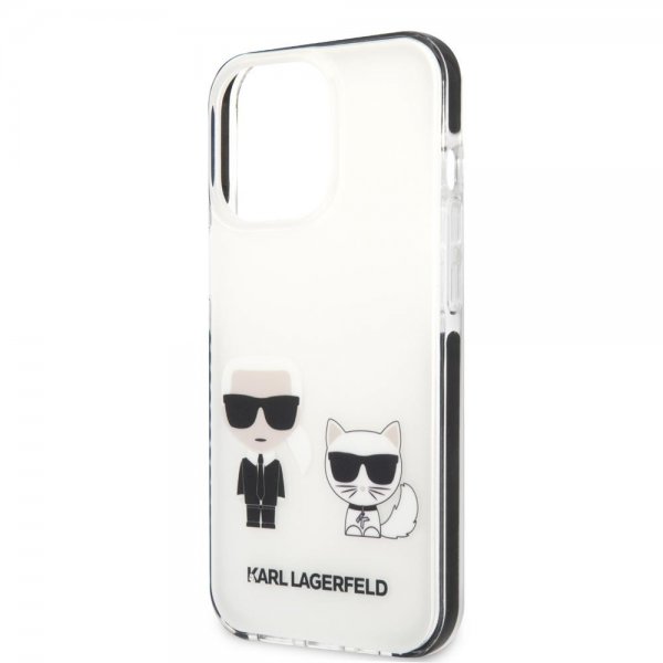 Karl Lagerfeld iPhone 13 Pro Max Deksel Karl & Choupette Hvit