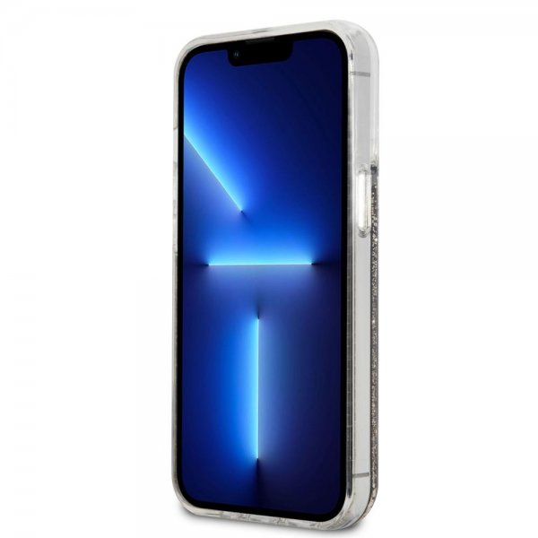 Karl Lagerfeld iPhone 13 Pro Max Deksel Liquid Glitter Gatsby Svart