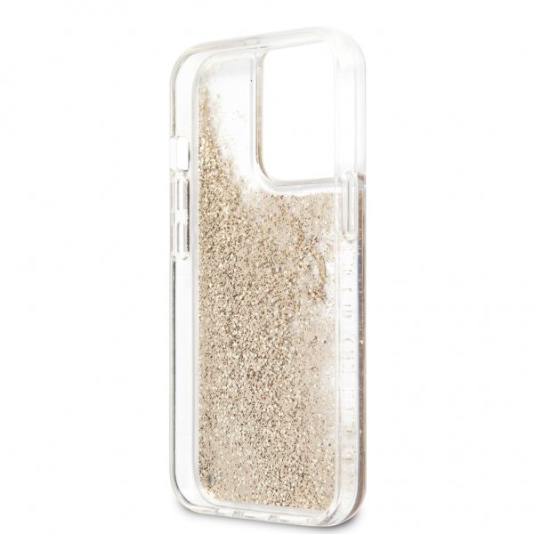 Guess iPhone 13 Pro Max Deksel Liquid Glitter Gull