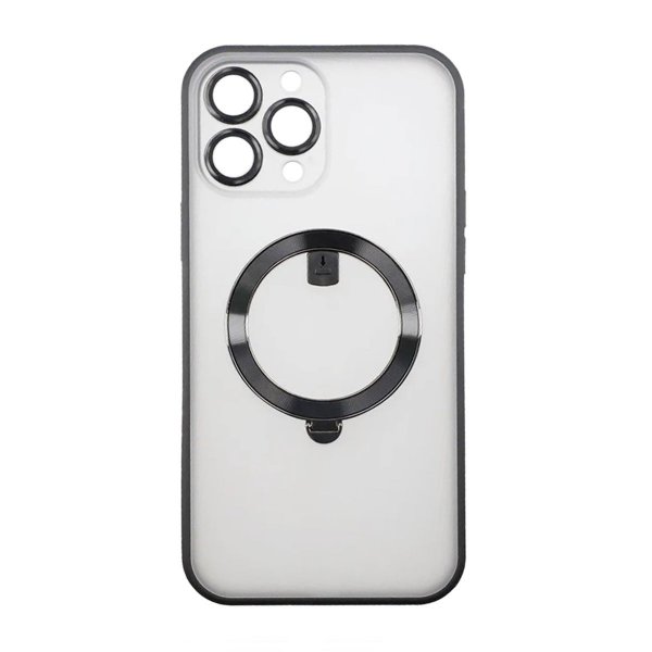 Rvelon iPhone 13 Pro Max Deksel Roterbart Stativ Svart
