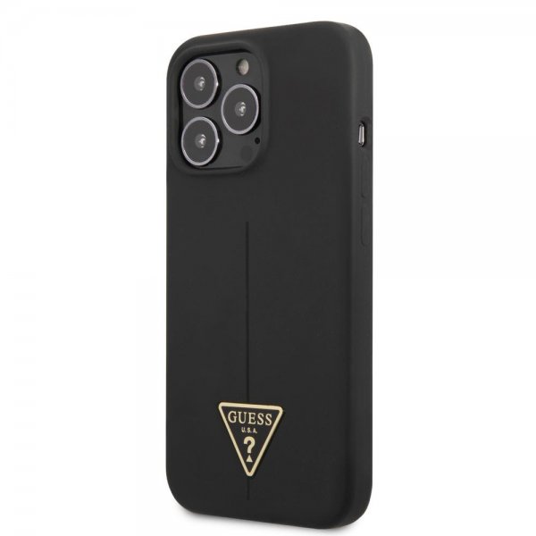 Guess iPhone 13 Pro Max Deksel Metal Triangle Svart