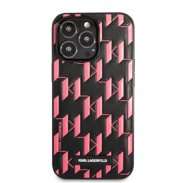Karl Lagerfeld iPhone 13 Pro Max Deksel Monogram Pattern Rosa