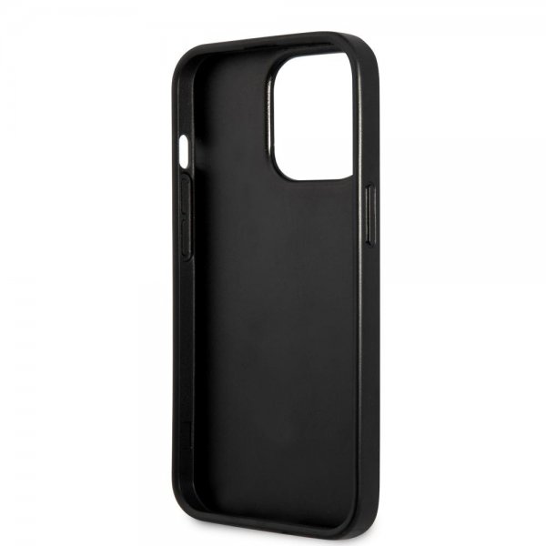 Guess iPhone 13 Pro Max Deksel Printed Stripe Bottom Grå