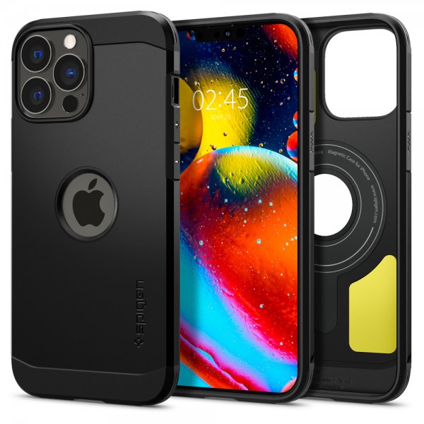 Spigen iPhone 13 Pro Max Deksel Tough Armor Mag Svart