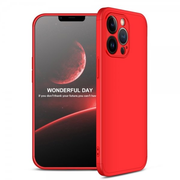 GKK iPhone 13 Pro Max Deksel Tredelt Rød