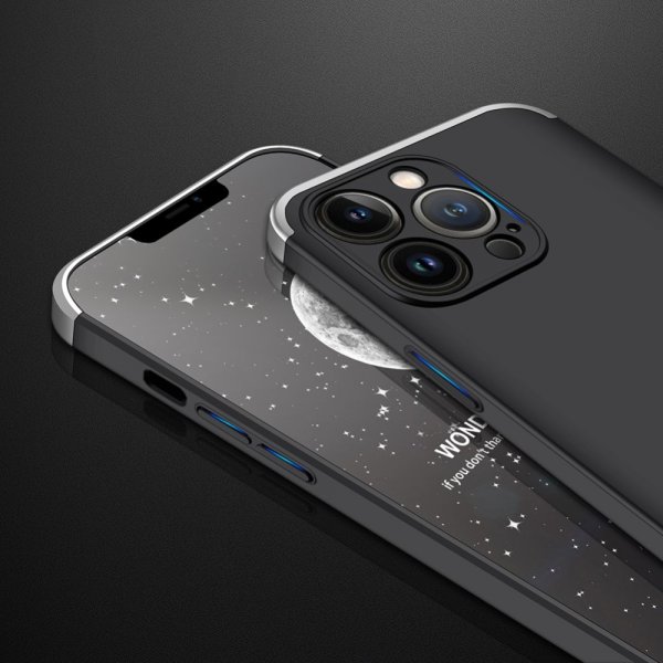GKK iPhone 13 Pro Max Deksel Tredelt Svart Sølv