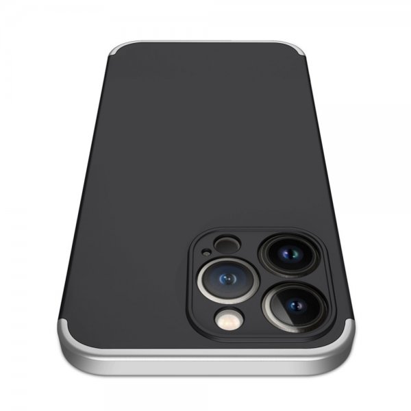 GKK iPhone 13 Pro Max Deksel Tredelt Svart Sølv