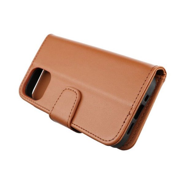 Rvelon iPhone 13 Pro Etui Utbrettbar Kortlomme Brun