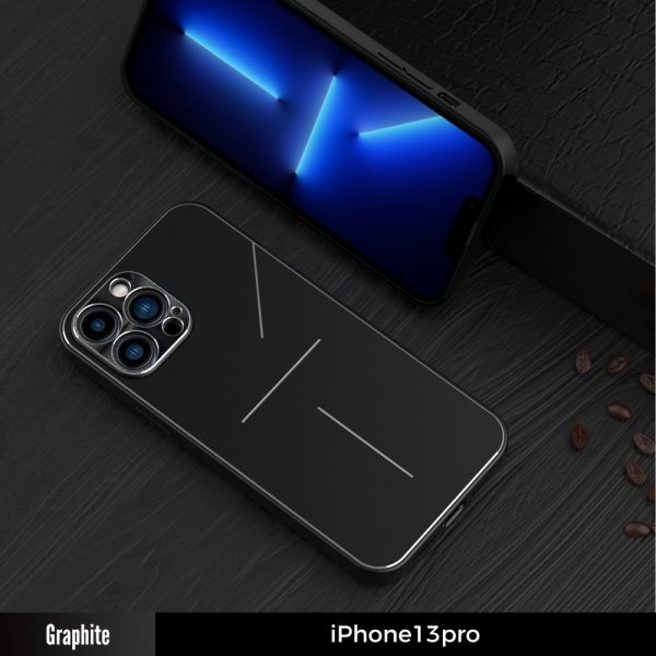 R-JUST iPhone 13 Pro Deksel Aluminium Svart