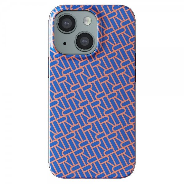 Richmond & Finch iPhone 13 Pro Deksel Blue Apricot RF Logo