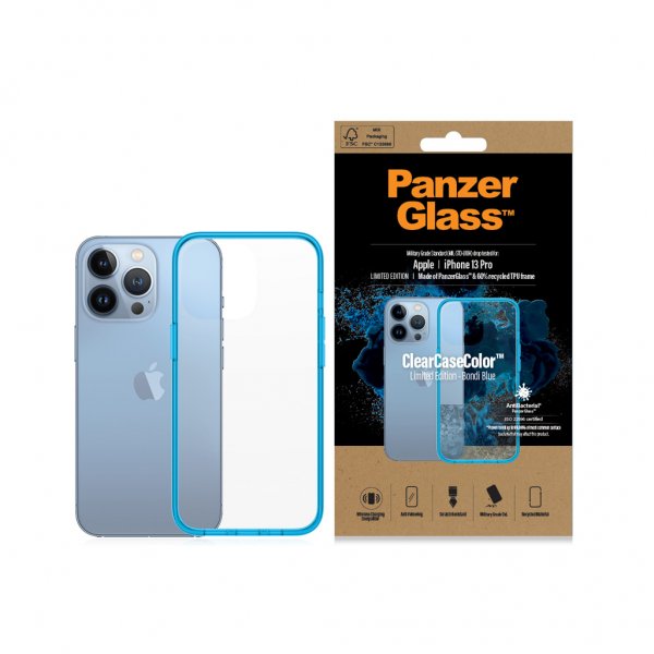 PanzerGlass iPhone 13 Pro Deksel ClearCase Color Bondi Blue