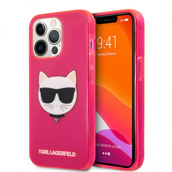 Karl Lagerfeld iPhone 13 Pro Deksel Fluo Rosa