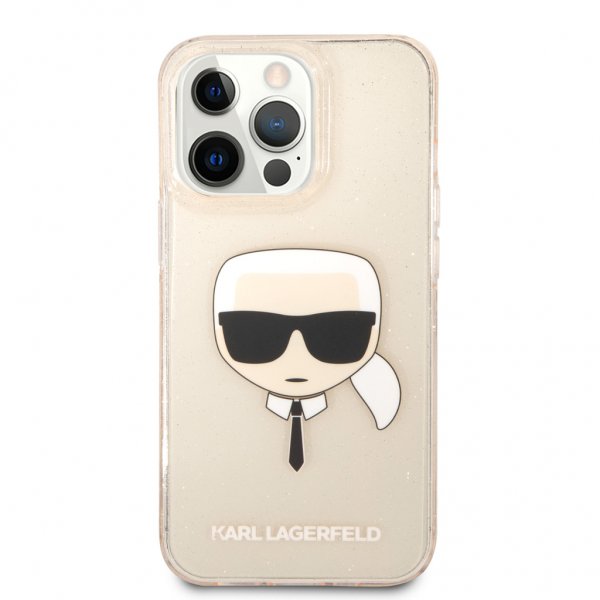 Karl Lagerfeld iPhone 13 Pro Deksel Full Glitter Gull