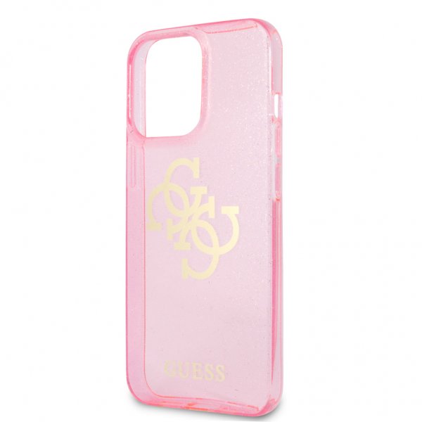 Guess iPhone 13 Pro Deksel Full Glitter Rosa