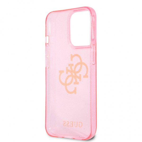 Guess iPhone 13 Pro Deksel Full Glitter Rosa