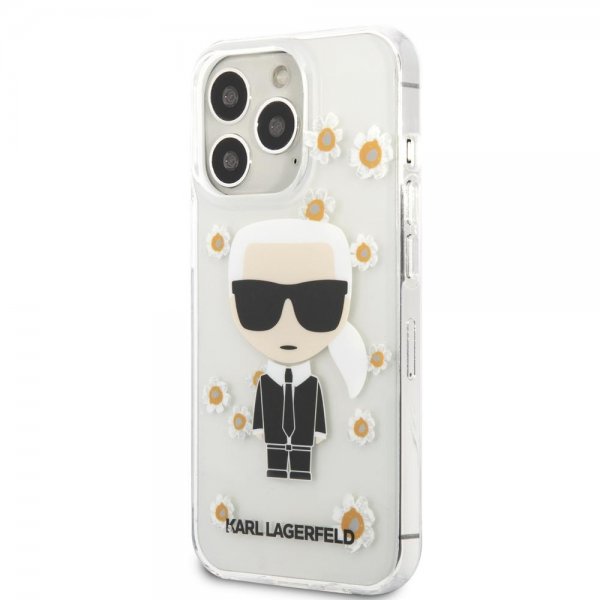 Karl Lagerfeld iPhone 13 Pro Deksel Iconic Flower Transparent