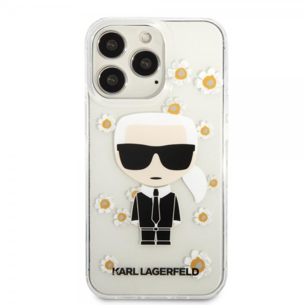 Karl Lagerfeld iPhone 13 Pro Deksel Iconic Flower Transparent