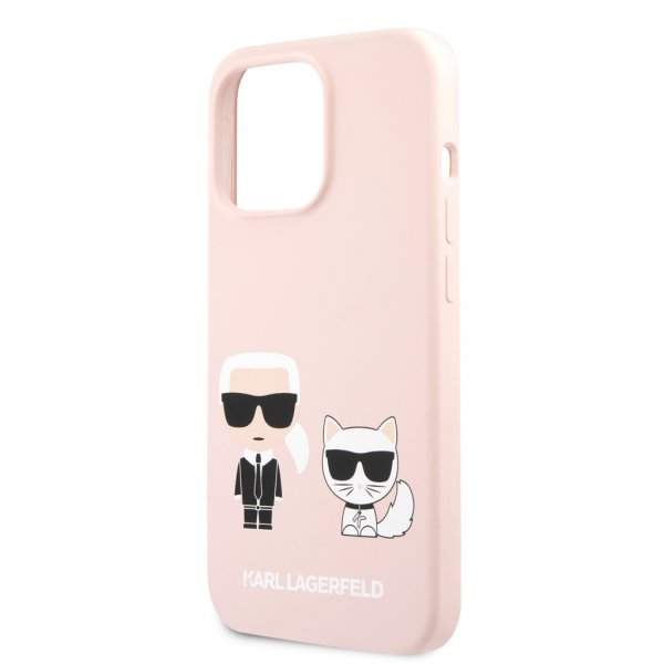 Karl Lagerfeld iPhone 13 Pro Deksel Karl & Choupette Ljusrosa