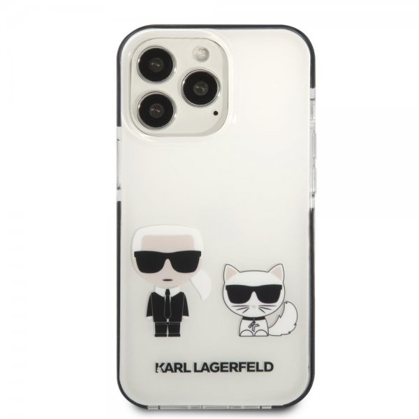 Karl Lagerfeld iPhone 13 Pro Deksel Karl & Choupette Hvit