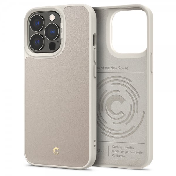 Cyrill iPhone 13 Pro Deksel Leather Brick Cream