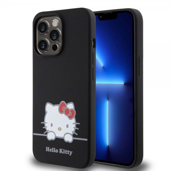 Hello Kitty iPhone 13 Pro Deksel Liquid Silicone Svart