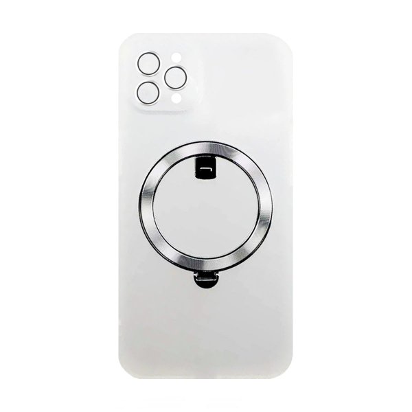 Rvelon iPhone 13 Pro Deksel MagSafe Ring Hvit