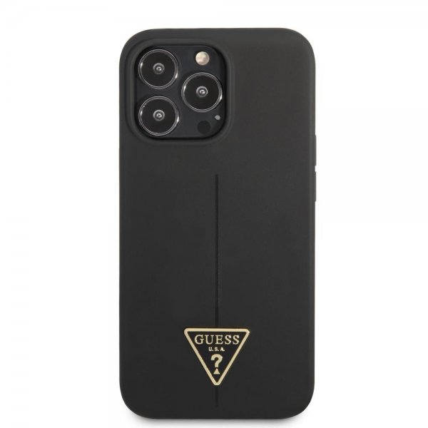 Guess iPhone 13 Pro Deksel Metal Triangle Svart