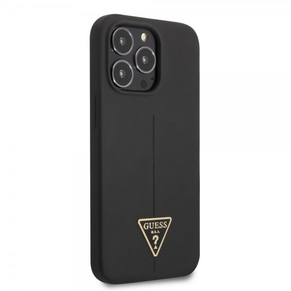 Guess iPhone 13 Pro Deksel Metal Triangle Svart