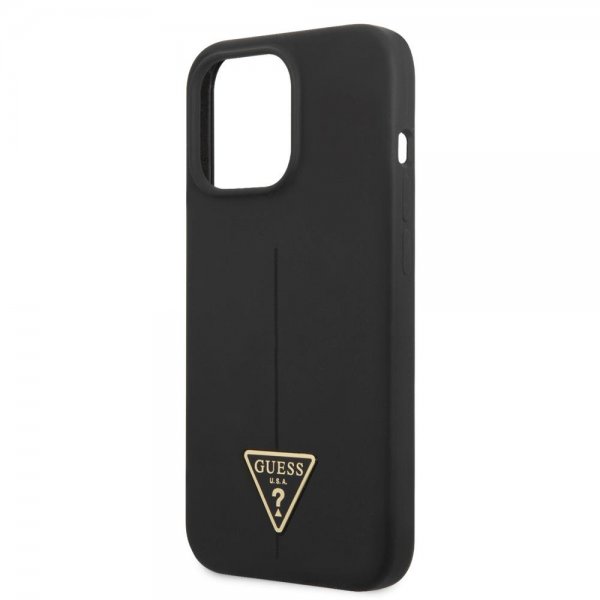 Guess iPhone 13 Pro Deksel Metal Triangle Svart
