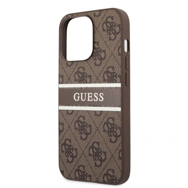Guess iPhone 13 Pro Deksel Printed Stripe Brun
