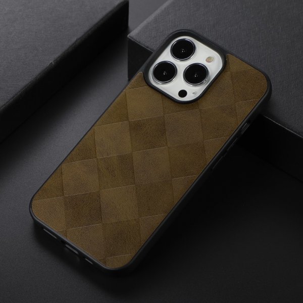 iPhone 13 Pro Deksel Rutemønster Grønn