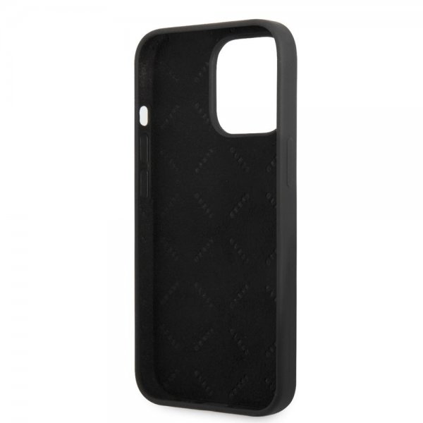 Guess iPhone 13 Pro Deksel Silicone Metal Logo 4G Svart