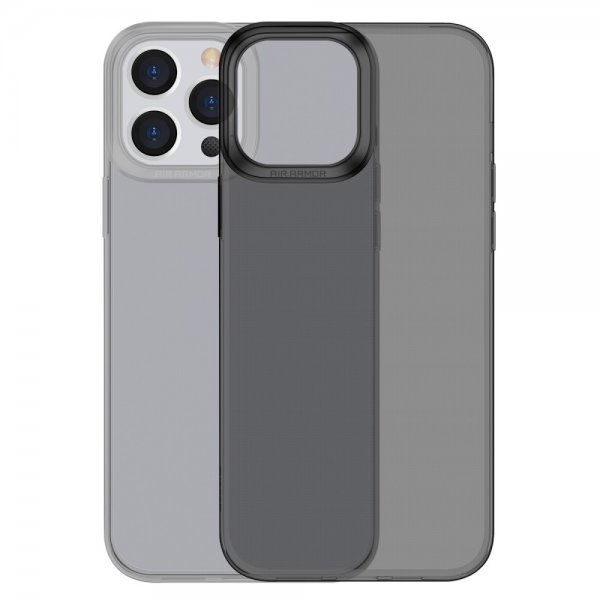 Baseus iPhone 13 Pro Deksel Simple Series Transparent Svart