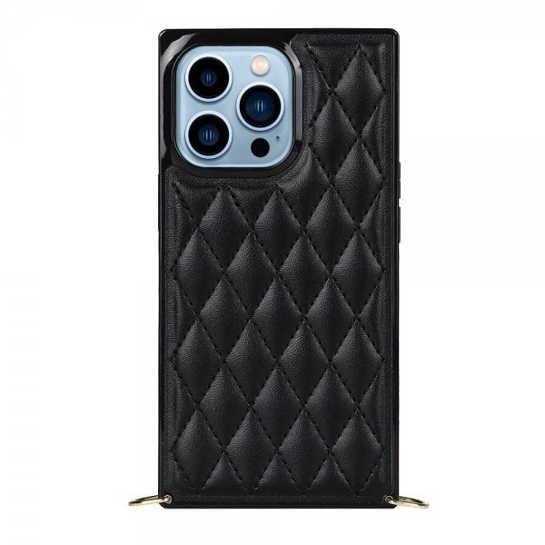 iPhone 13 Pro Deksel Square med Stropp Svart