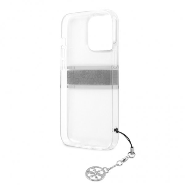 Guess iPhone 13 Pro Deksel Stripe Charm Grå