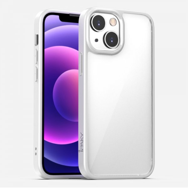 Ipaky iPhone 13 Pro Deksel Gjennomsiktig Bakside Hvit