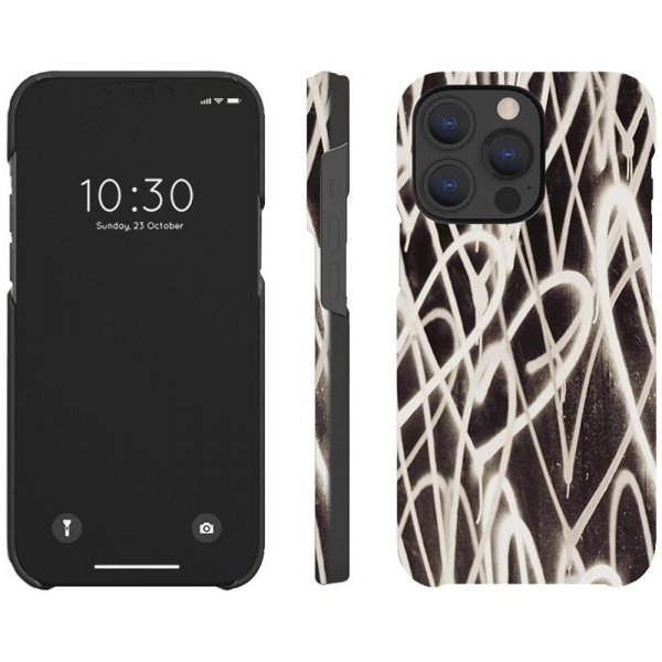 agood company iPhone 13 Pro Deksel Plantebasert Graffiti Heart Black White