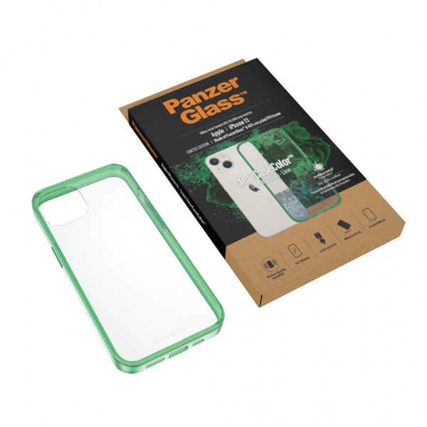PanzerGlass iPhone 13 Deksel ClearCase Color Lime