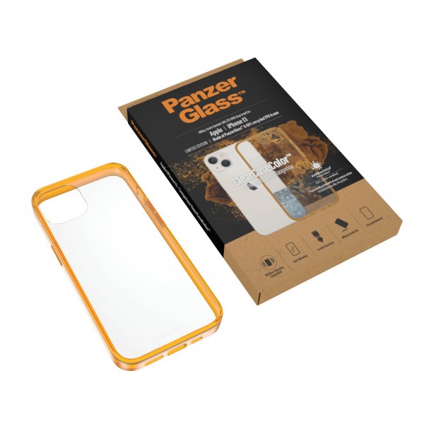 PanzerGlass iPhone 13 Deksel ClearCase Color Tangerine