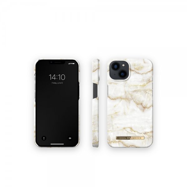 Ideal of Sweden iPhone 13 Deksel Fashion Case Golden Pearl Marble
