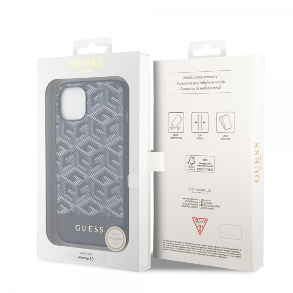 Guess iPhone 13 Deksel G Cube MagSafe Svart