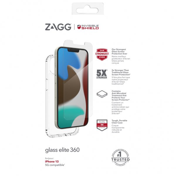 Zagg InvisibleShield iPhone 13 Deksel Glass Elite 360