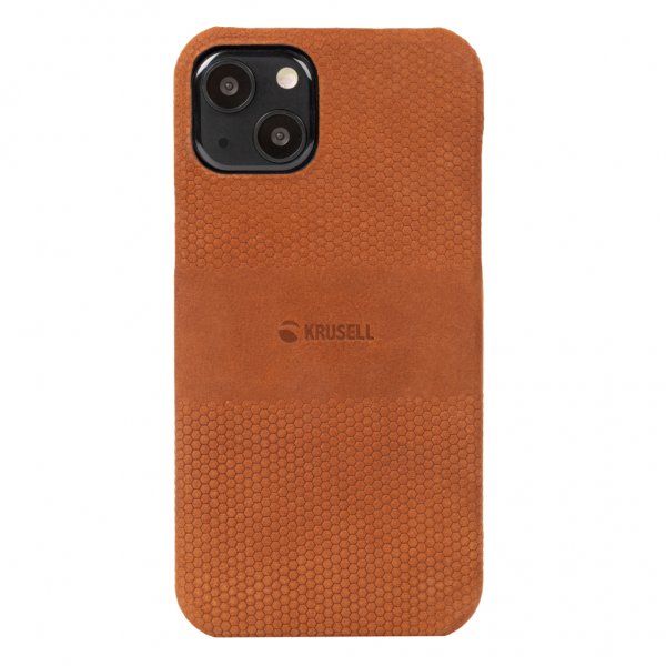 Krusell iPhone 13 Deksel Leather Cover Cognac