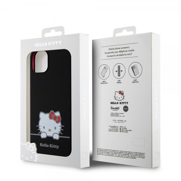 Hello Kitty iPhone 13 Deksel Liquid Silicone Svart